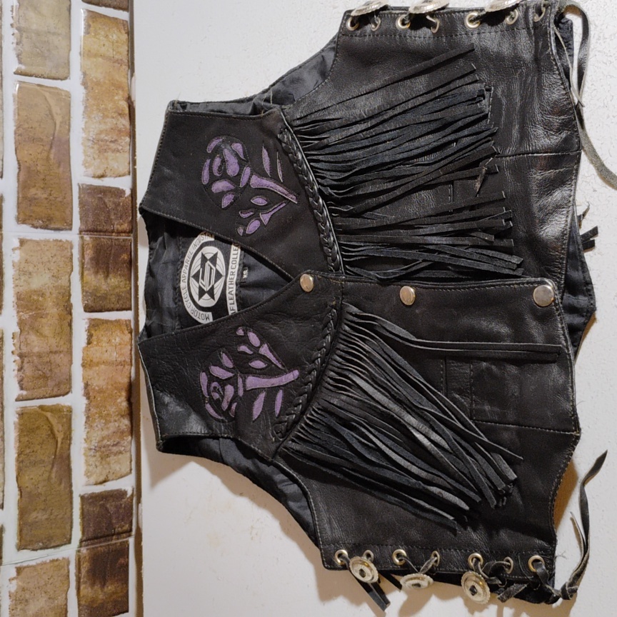 Shaf Leather Collection Motor Cycle Vest Women's Xs